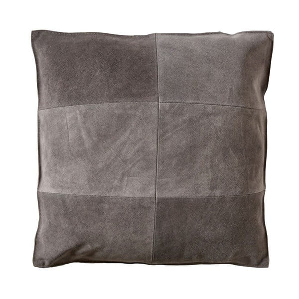 2 pilkų vilnos ir odos pagalvėlių rinkinys Södahl Vincent, 45 x 45 cm