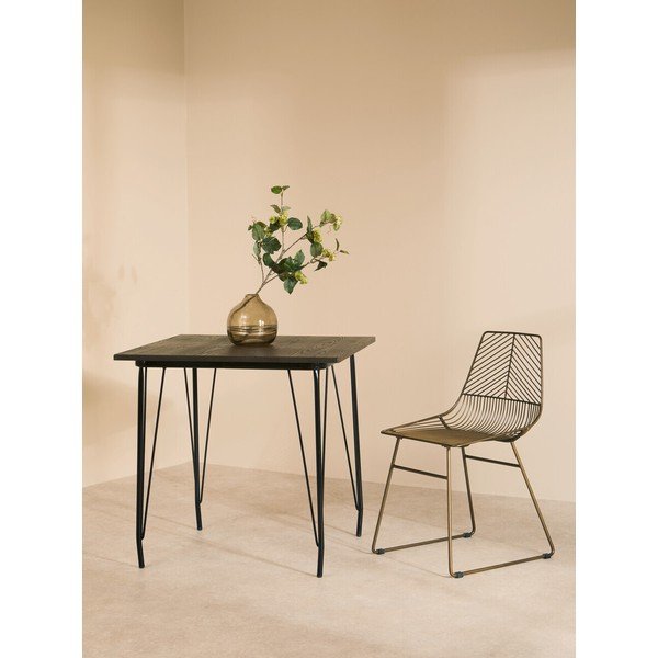 Bronzinės spalvos iš metalo valgomojo kėdė District – Premier Housewares-image-3