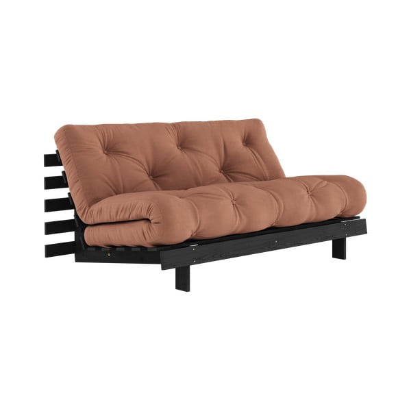 Sulankstoma sofa raudonos plytų spalvos 160 cm Roots Black Night – Karup Design