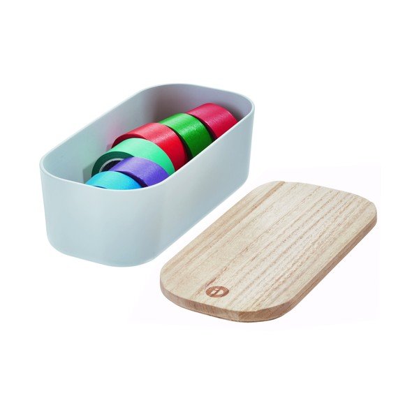 Pilka dėžutė su dangteliu pagaminta iš paulovnijos medienos iDesign Eco, 9 x 18,3 cm-image-4