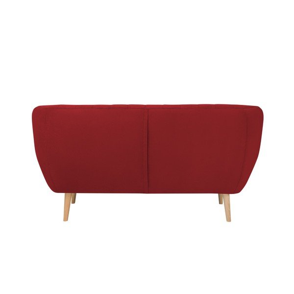 Raudonos spalvos aksominė sofa Mazzini Sofas Sardaigne, 158 cm-image-4