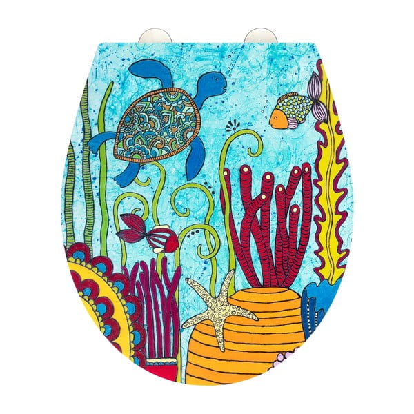Tualeto sėdynė Easy-close funkcija 37 x 44,5 cm Rollin'Art Under Water – Wenko