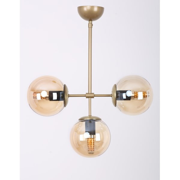 Lubinis šviestuvas auksinės spalvos ø 15 cm su stiklo gaubtu Seagull – Squid Lighting