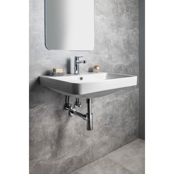 Iš keramikos praustuvas baltos spalvos 60x48 cm Neron – Sapho-image-1