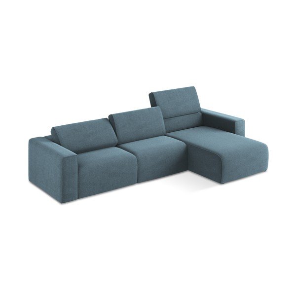 Mėlynos spalvos modulinė kampinė sofa (su dešiniuoju kampu) Kalea – Makamii-image-1