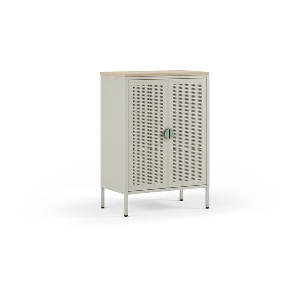 Kreminės spalvos/natūralios spalvos iš metalo spintelė 70x100x40 cm Sayla – Marckeric