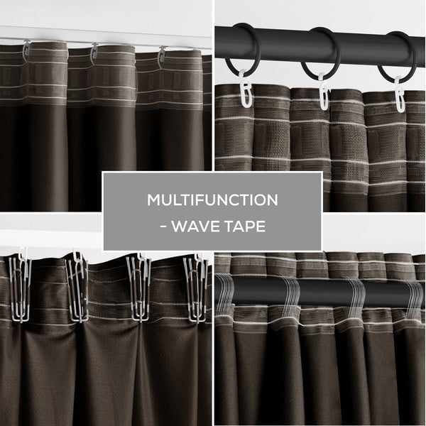 Rudos spalvos iš velveto pritemdymas (dalinis užtemimas) užuolaida 140x270 cm – Restilo-image-4