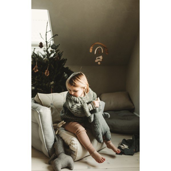 "Karup Design Mini Dice" tamsiai pilka/kreminė vaikiška sofa-židinys-image-1