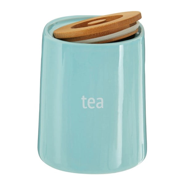 Mėlynas arbatos indelis su bambukiniu dangteliu Premier Housewares Fletcher, 800 ml