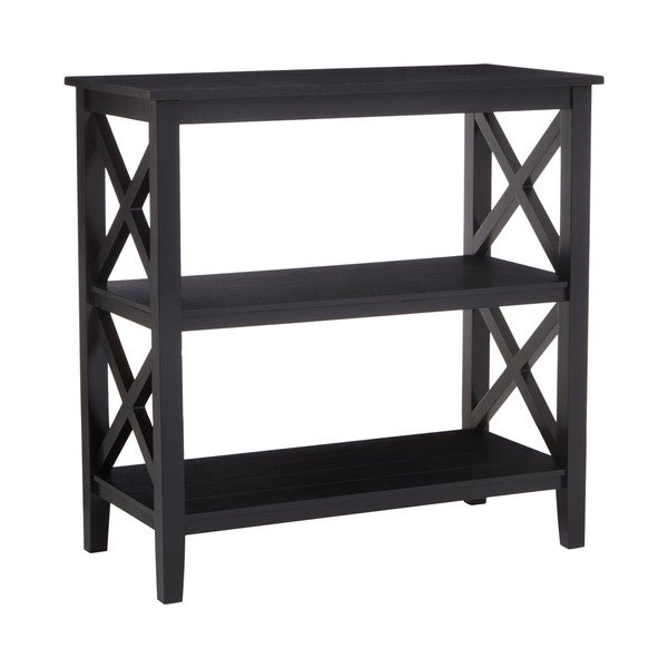 Juodos spalvos iš pušies masyvo pastatoma lentyna 40x81x81 cm Heritage – Premier Housewares