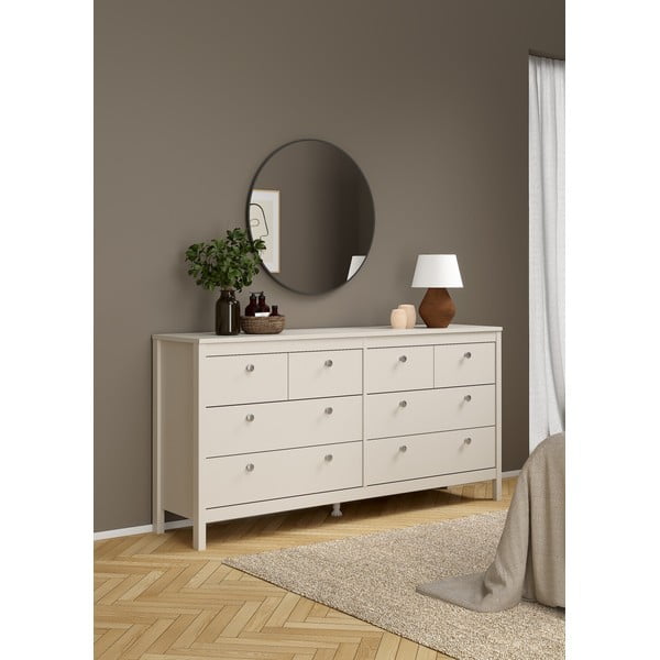 Pilkai smėlinės spalvos šoninė spintelė 159x80x38 cm Madrid – Tvilum-image-1