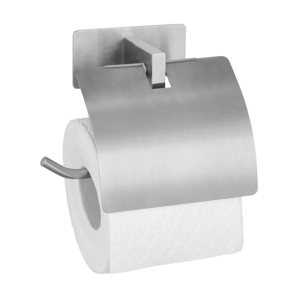 Klijuojamas iš nerūdijančio plieno laikiklis tualetiniam popieriui matinės sidabrinės spalvos Genova – Wenko