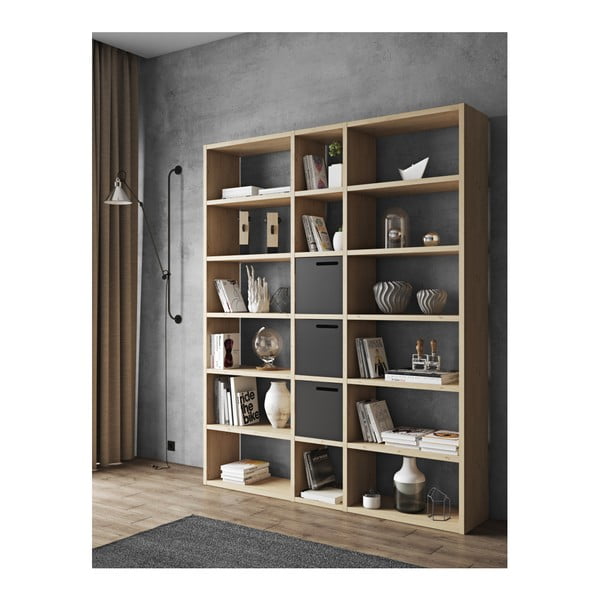 Šviesiai ruda TemaHome Pombal knygų spinta, aukštis 224 cm-image-3