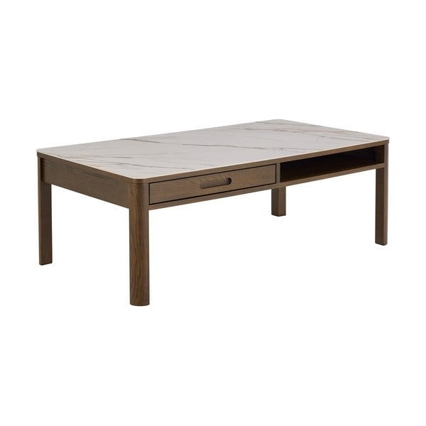 Smėlio spalvos/tamsiai rudos spalvos iš keraminės plokštės kavos staliukas 70x130 cm Southampton – Actona