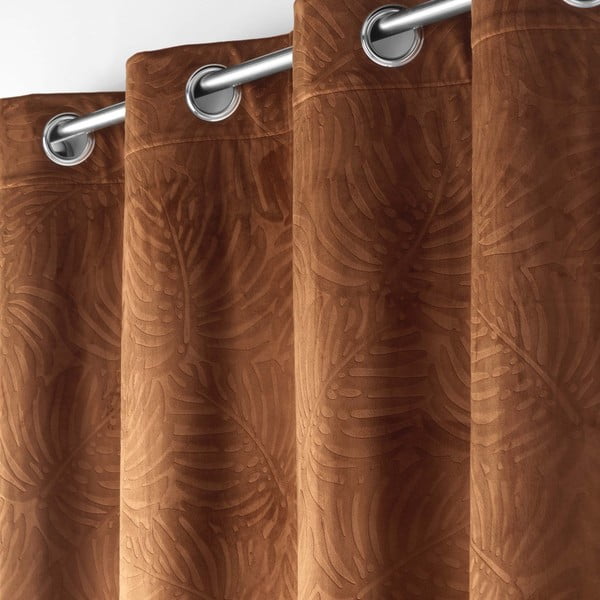 Užuolaida iš velveto rudos spalvos 140x240 cm Analia – douceur d'intérieur-image-1