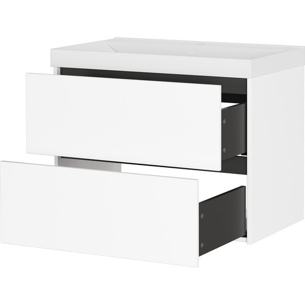 Baltos spalvos matinis pakabinama spintelė po kriaukle 81x65 cm Bodera – Germania-image-4