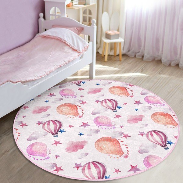 Vaikiškas kilimas rožinės spalvos ø 120 cm Comfort – Mila Home-image-1