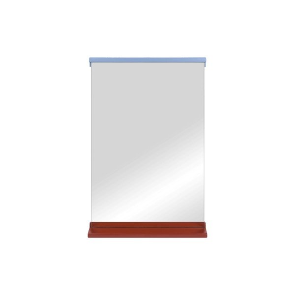 Sieninis veidrodis su lentyna su medžio masyvo rėmu 50x75 cm Lun – noo.ma
