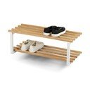 Baltos spalvos/natūralios spalvos iš metalo pakabinama spintelė batams 71x26x34 cm Marco – Spinder Design