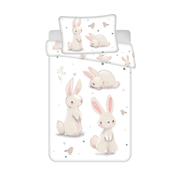 Iš medvilnės vaikiška patalynė vaikiškai lovai 100x135 cm Bunnies – Jerry Fabrics
