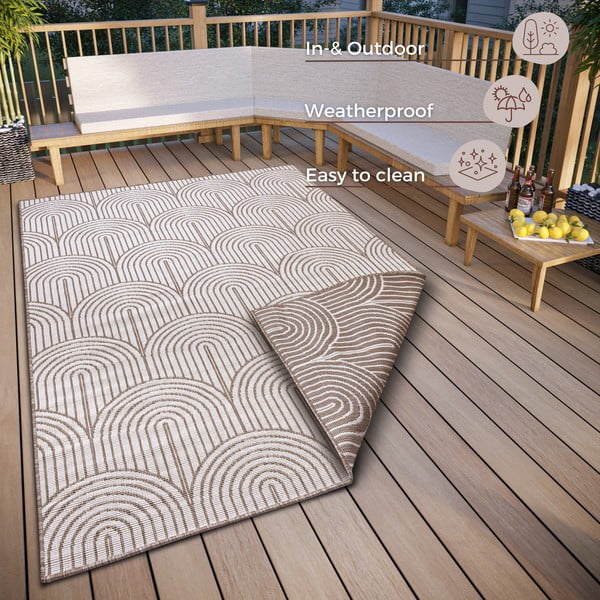 Lauko kilimas rudos spalvos 160x230 cm Pangli Linen – Hanse Home-image-3