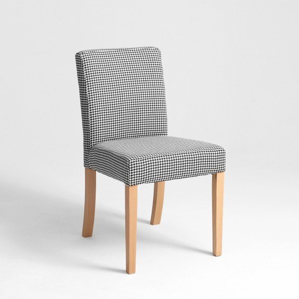 Juodai balta kėdė su natūraliomis kojomis Individualizuota forma "Wilton-image-1