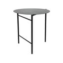 Iš metalo apvalios formos valgomojo stalas juodos spalvos ø 70 cm Disc – Zone