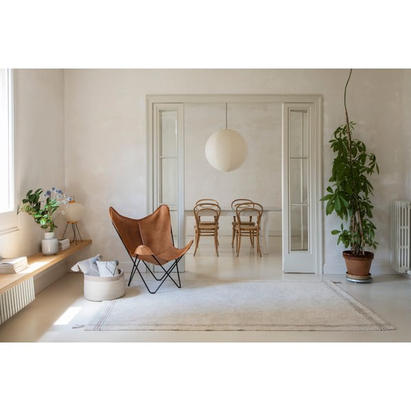 Skalbiamas/rankų darbo iš medvilnės kilimas kreminės spalvos 170x240 cm Cuisine Natural – Lorena Canals-image-1