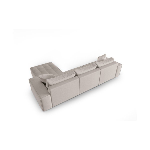 Kampinė sofa šviesiai pilkos spalvos (su dešiniuoju kampu) Mike – Micadoni Home-image-4