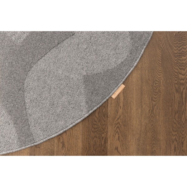 Iš vilnos apvalios formos kilimas pilkos spalvos ø 160 cm Morphic Botanica – Agnella-image-4