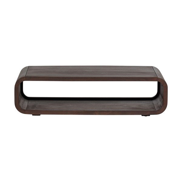 Tamsios natūralios spalvos iš mango masyvo kavos staliukas 60x120 cm Kinu – WOOOD