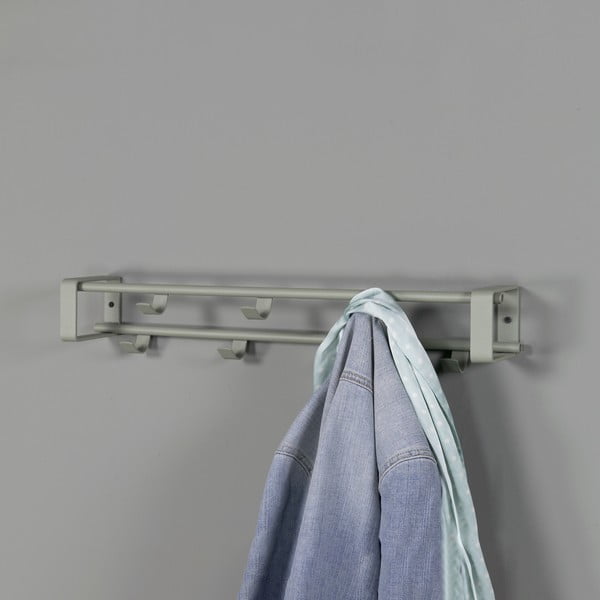 Pilkai žalios spalvos iš metalo sieninė lentyna 60 cm Rex – Spinder Design-image-4