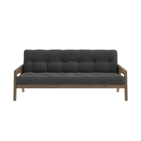 Pilka velvetinė sofa lova 204 cm Grab - Karup Design