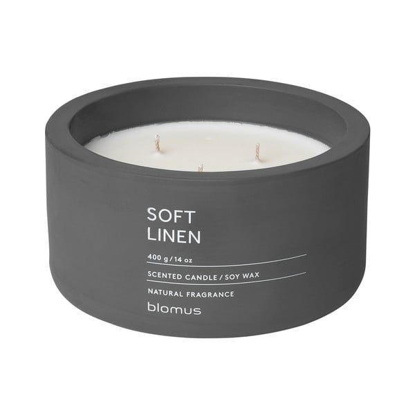 Aromatinė žvakė iš sojų vaško degimo laikas 25 h Fraga: Soft Linen – Blomus