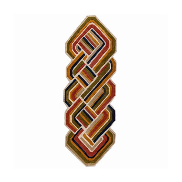 Rankų darbo iš vilnos kilimas 80x300 cm Lattice Shaped  – Flair Rugs