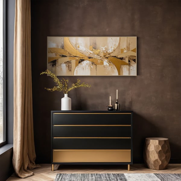 Paveikslas 150x60 cm Gold Abstraction – knor-image-1