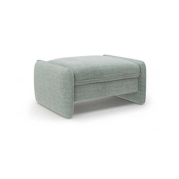 Mėlynos spalvos taburetė iš šenilinio audinio Georgia – Micadoni 