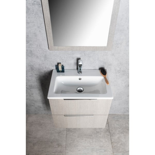 Iš keramikos praustuvas baltos spalvos 60x40 cm Practico – Sapho-image-2