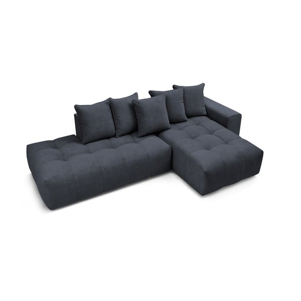 Tamsiai mėlyna kampinė sofa (dešinysis kampas) Mont-Blanc - Bobochic Paris-image-4