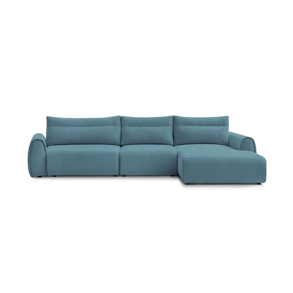 Kampinė sofa mėlynos spalvos Aden – Bobochic Paris