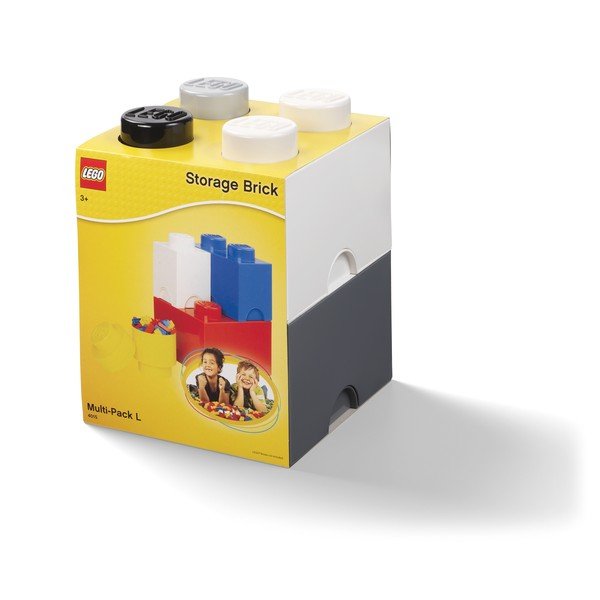 4 plastikinių daiktų saugojimo dėžių rinkinys LEGO®, 25 x 25 x 33 cm-image-1