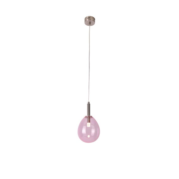 Violetinės spalvos kabantis šviestuvas LED su stiklo gaubtu Lukka – Candellux Lighting
