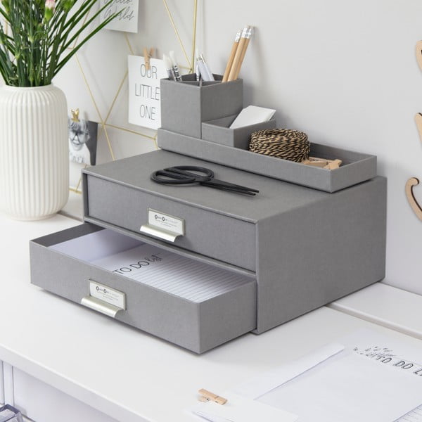 Pilkas 2 skyrių dokumentų stalčius Bigso, 33 x 22,5 cm-image-1