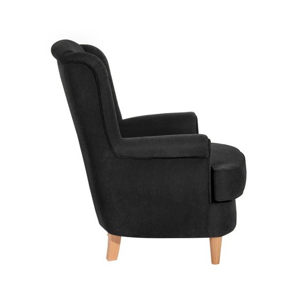 Juodas fotelis Max Winzer Kendra Velor-image-2