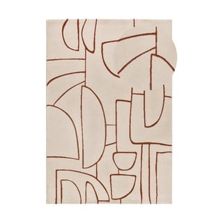Raudonos plytų spalvos/kreminės spalvos kilimas 80x150 cm Beruti – Universal