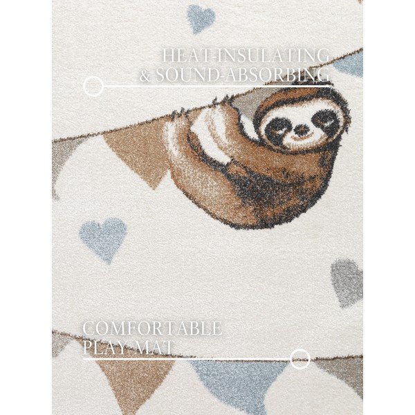 Kreminės spalvos vaikiškas kilimas 160x230 cm Walk like an Elephant Rainbow Party – Villeroy&Boch-image-2