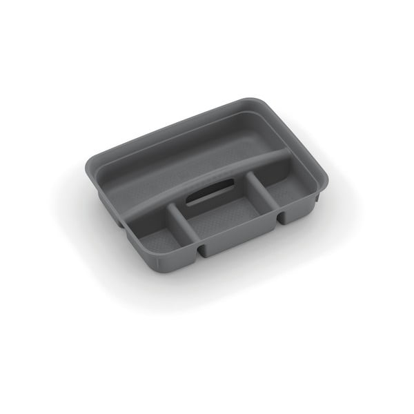 Iš plastiko daiktadėžės pertvara pilkos spalvos 35,5x26,5x8,5 cm K Latch Box – KIS
