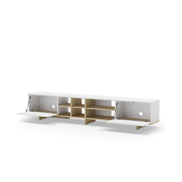 TV spintelė baltos spalvos 230x44 cm Cequoia – Marckeric-image-3