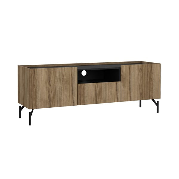 Rudos spalvos TV spintelė iš ąžuolo 147x54x41 cm Bergen – Tvilum-image-2