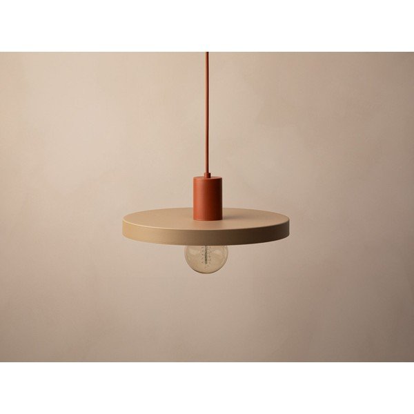Smėlio spalvos iš metalo kabantis šviestuvas ø 30 cm Ori – Micadoni -image-3